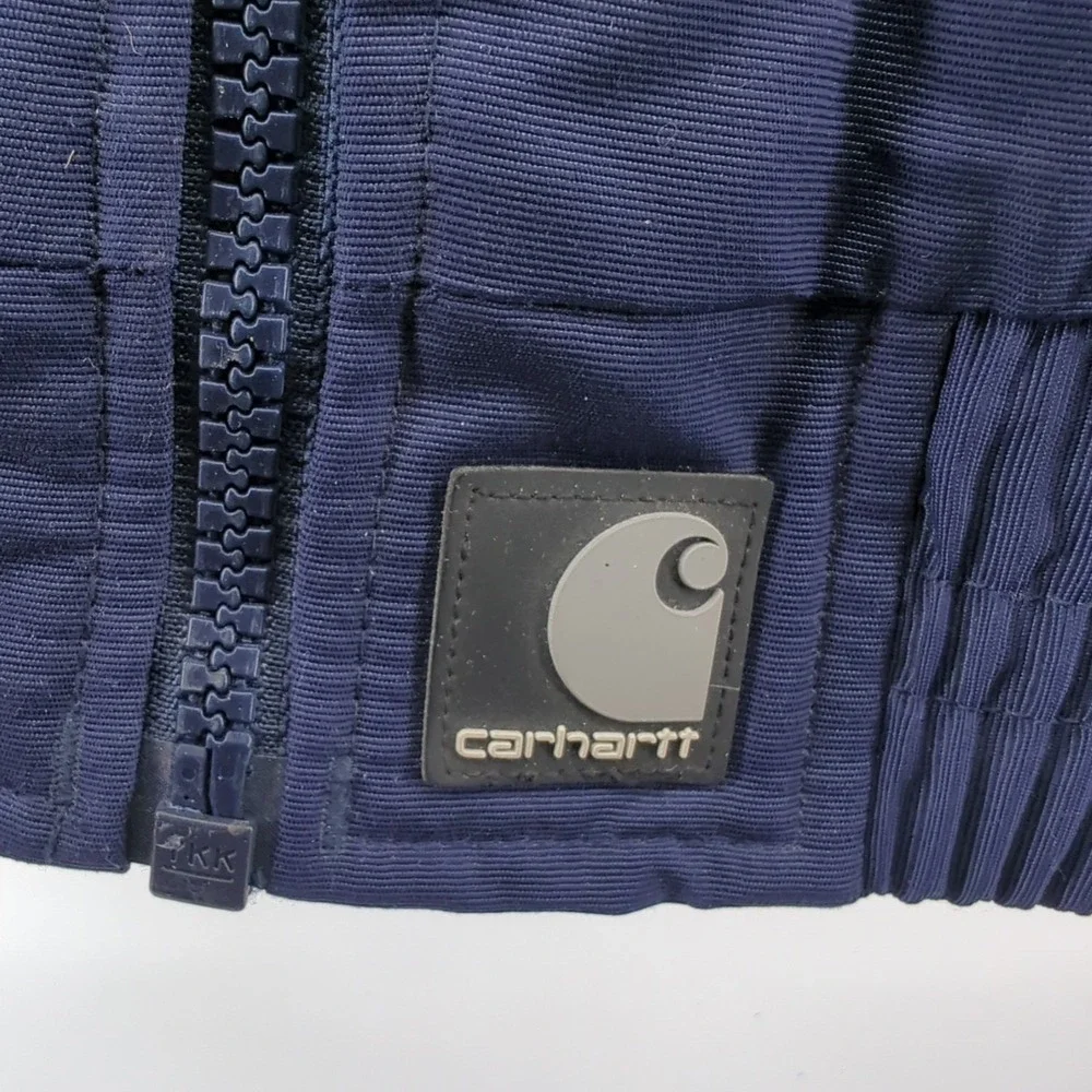 CARHARTT J72 NVY Long Sleeve Fleece Lined Full Zip Jacket 3XL‎ Navy Blue  READ